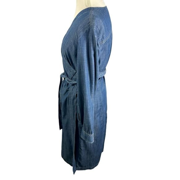 Pendleton Denim Chambray Wrap Dress Pockets Long Sleeve Classic Preppy Size 1X - Picture 5 of 10
